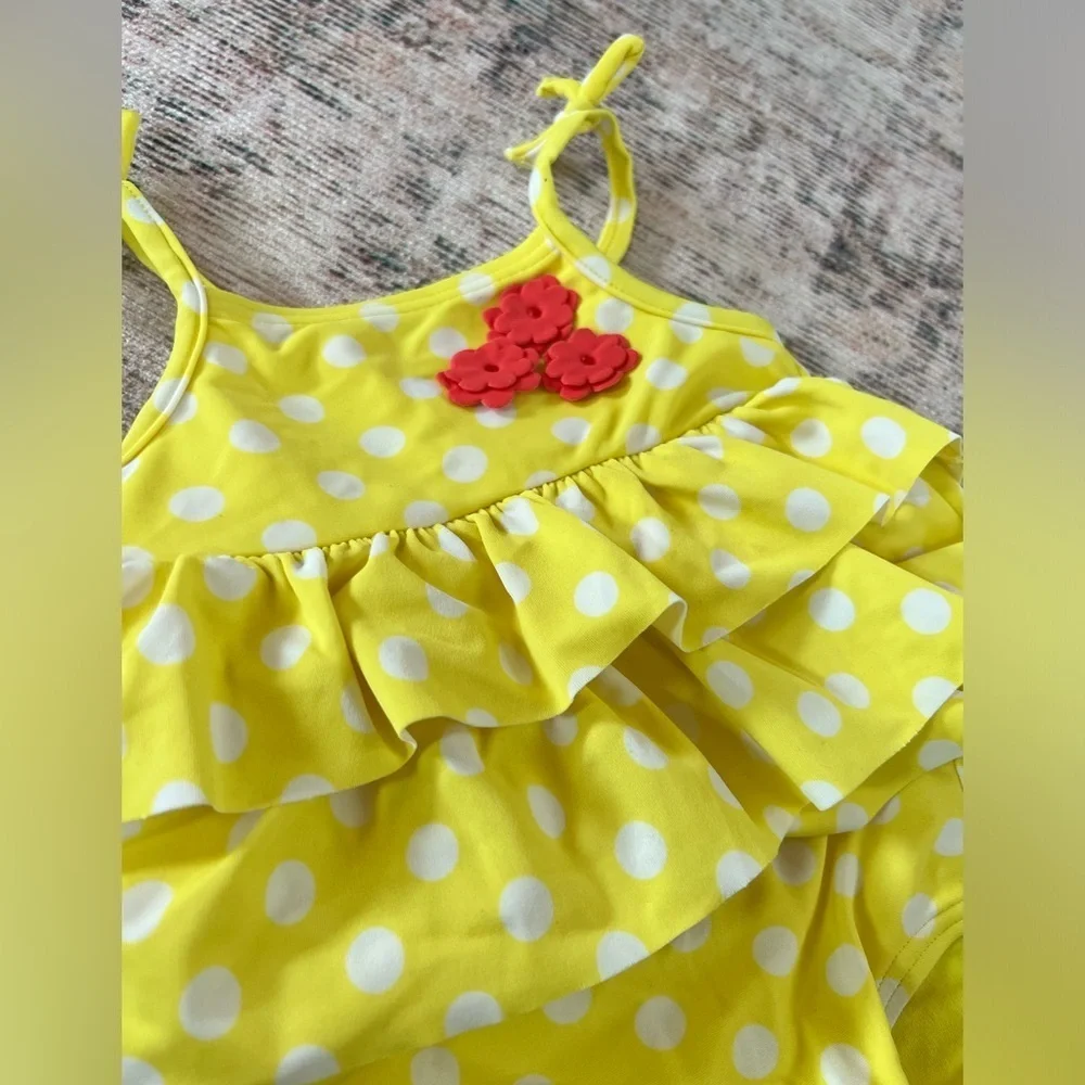 Carter's Yellow and White One Piece Swimsuit baby girl